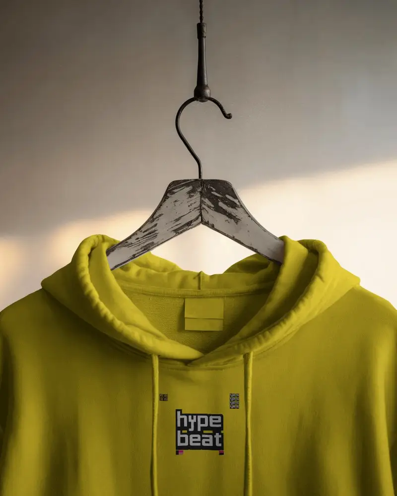 Premium Soft Fabric Hoodie Mockup With Simple Label Ideal For Branding And Marketing Use