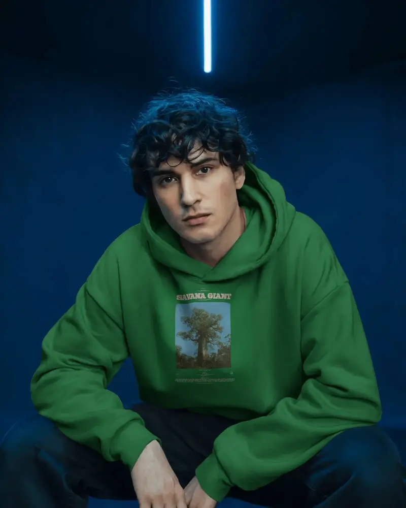 Stylish Comfortable Plain Hoodie Mockup For Men Durable Fabric Loose Fit Casual Wear