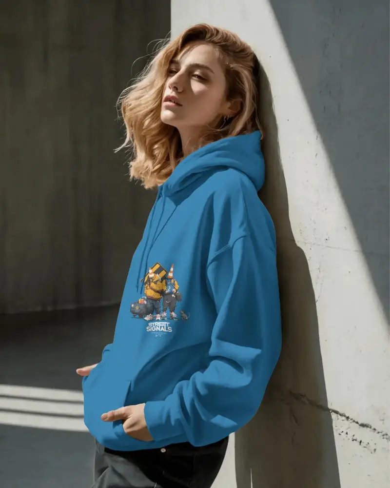 Stylish Casual Oversized Hoodie Mockup Featuring Long Sleeve Design And Front Pocket Access