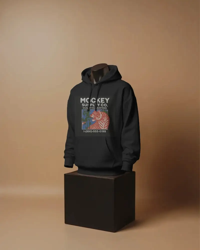 Premium Comfort Hoodie Mockup Front View For Apparel Design Presentations