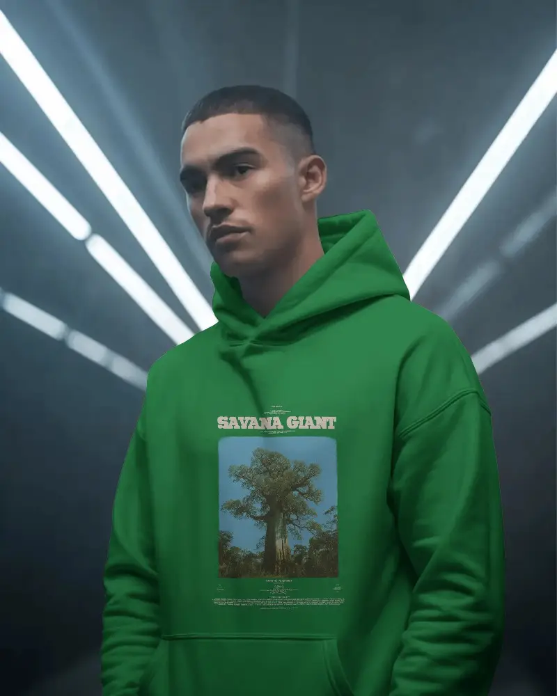 Stylish Minimalist Hooded Mockup Sweatshirt For Men With Relaxed Fit And Modern Looks