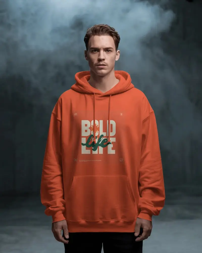 Stylish Casual Hoodie Mockup For Men Showcasing Modern Fashion Apparel Trendy And Comfy