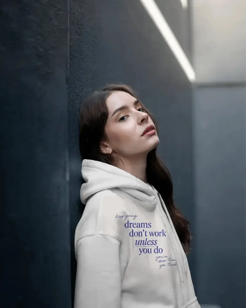 Comfortable Hoodie Mockup With Drawstring Hood And Soft Fabric Perfect For Casual Wear