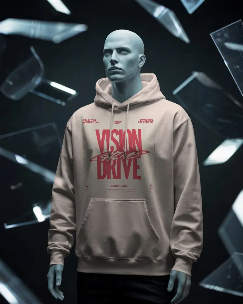 Premium Hoodie Mockup With Detailed Fabric Texture And Realistic Lighting For Designs