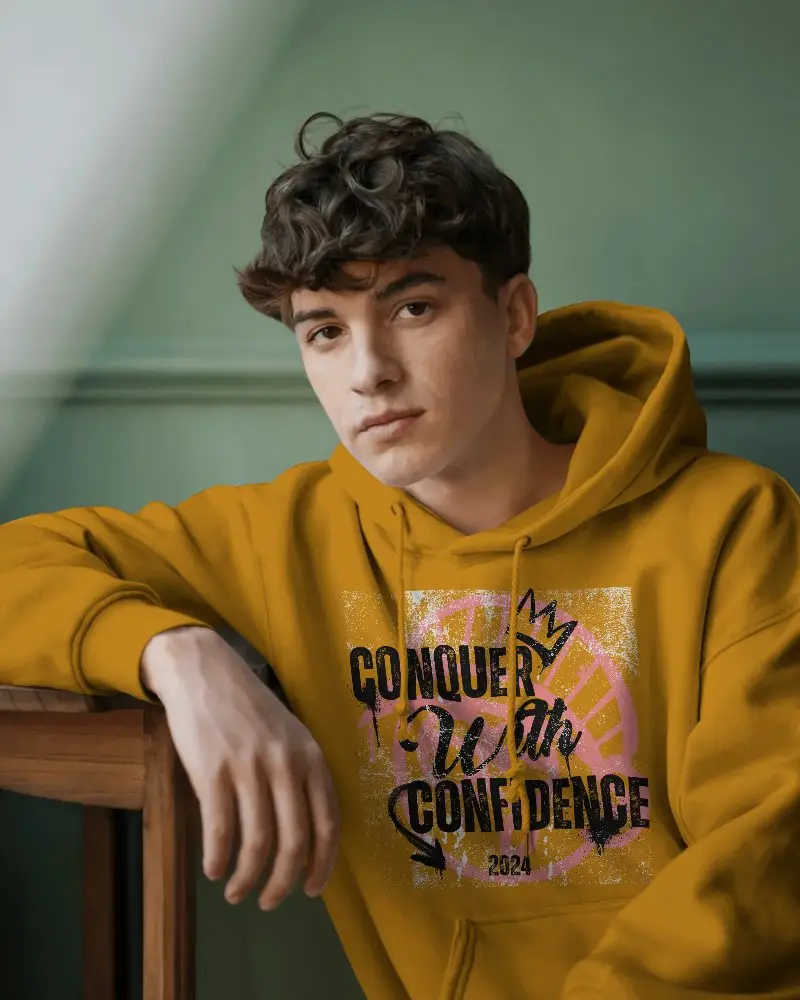 Oversized Hoodie Mockup Black Basic Streetwear Comfy Unisex Style