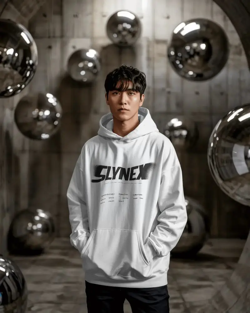 Mens Relaxed Fit Pullover Hoodie Mockup With Canteral Pocket For Everyday Urban Fashion