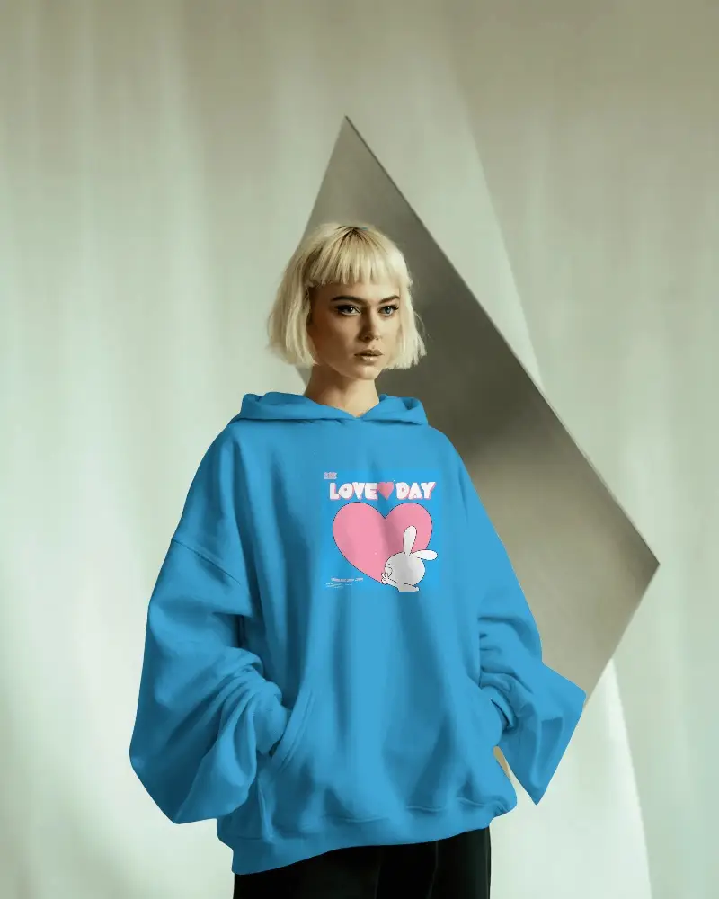 Trendy Loose Fit Hoodie Mockup Adjustable Hood And Soft Fabric Perfect For Casual Street Style