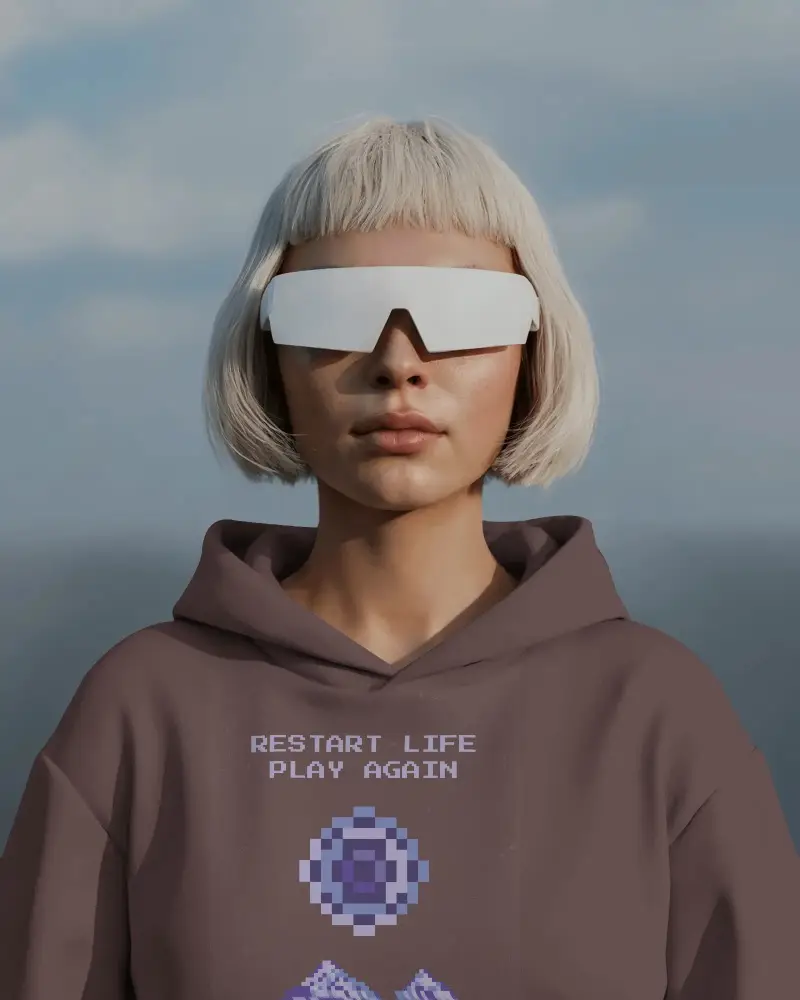 Futuristic Minimalist Hoodie Mockup For Modern Streetwear Urban Style Outfit Presentation