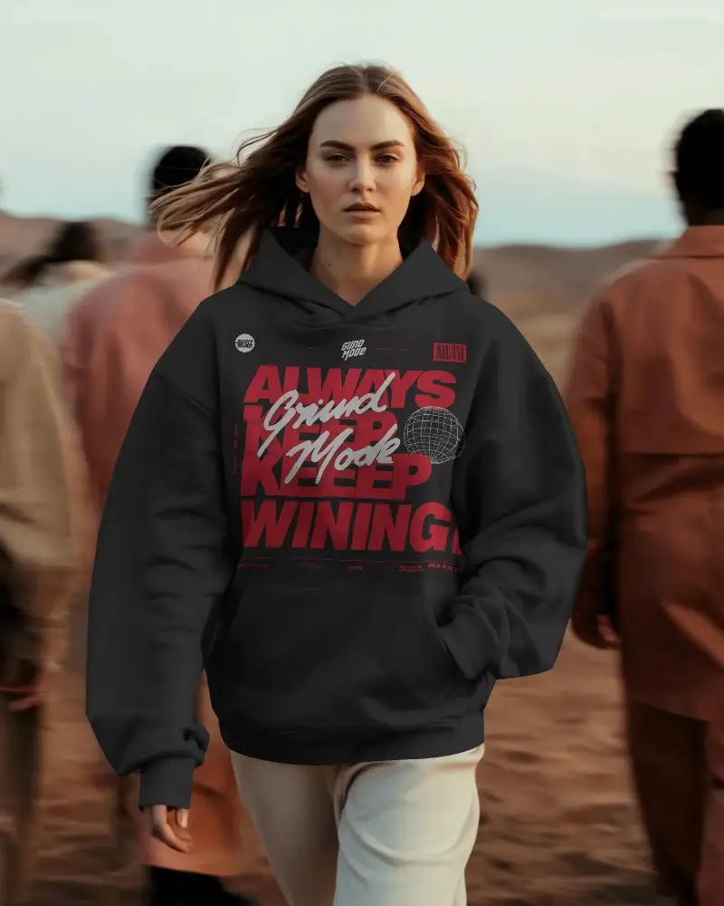 Cozy Soft Fabric Oversized Hooded Mockup For Modern Streetwear And Layered Outfits