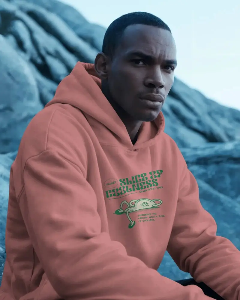 Cozy Casual Hoodie Mockup Men Outdoor Style Urban Fashion Clothing Brand Promotion