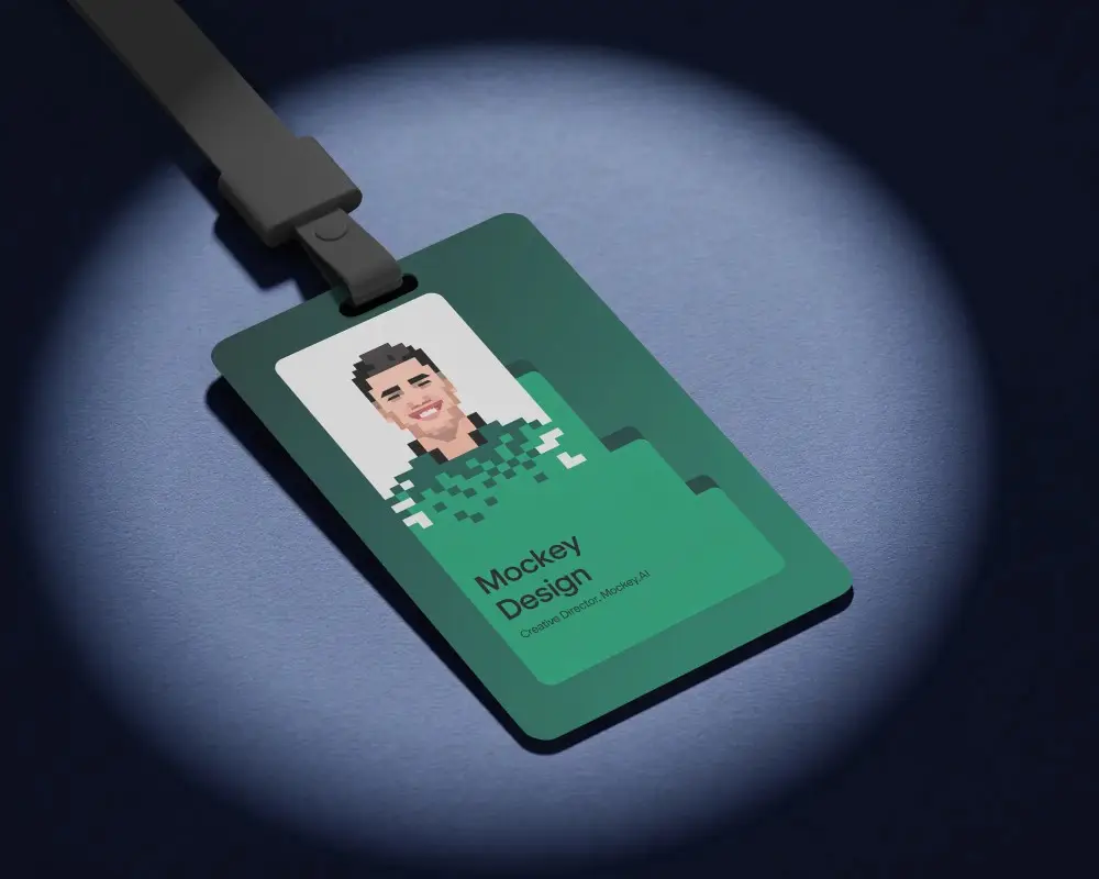 Professional Id Card Mockup With Clean Design And Easy Customization For Business Presentation