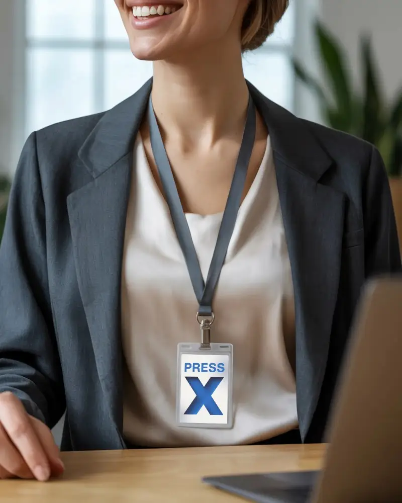 Blank Id Card Mockup For Office Staff Employee Badge Design And Custom Workplace Identification