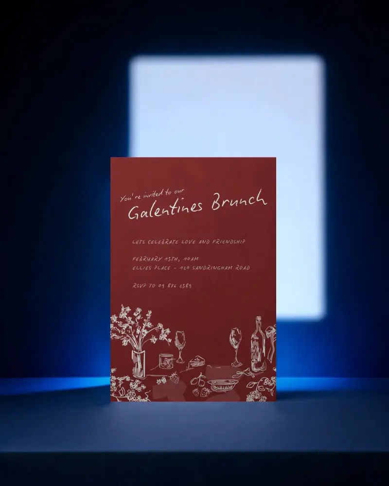 Blank Invitation Card Mockup With Minimalist Texture Background For Event Announcements