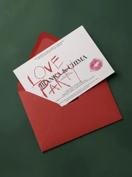 Minimal Invitation Card Template Mockup With Envelope For Event Invitations