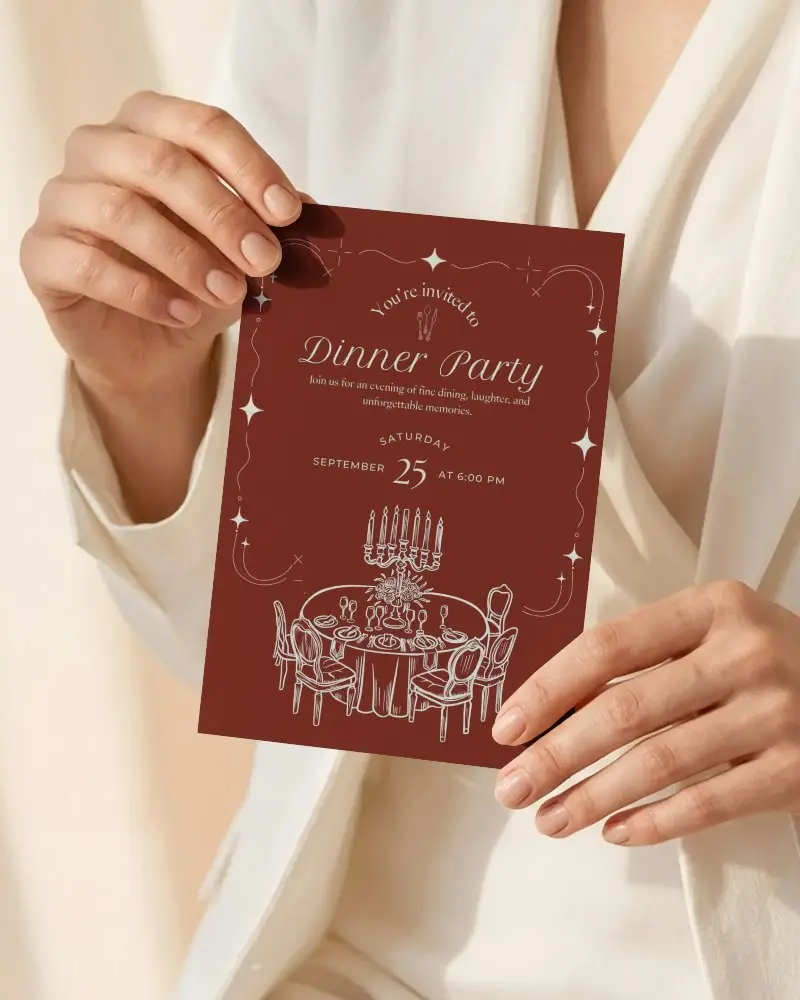 Minimalist Invitation Card Mockup For Event Announcements Or Personalized Invites Creative Use