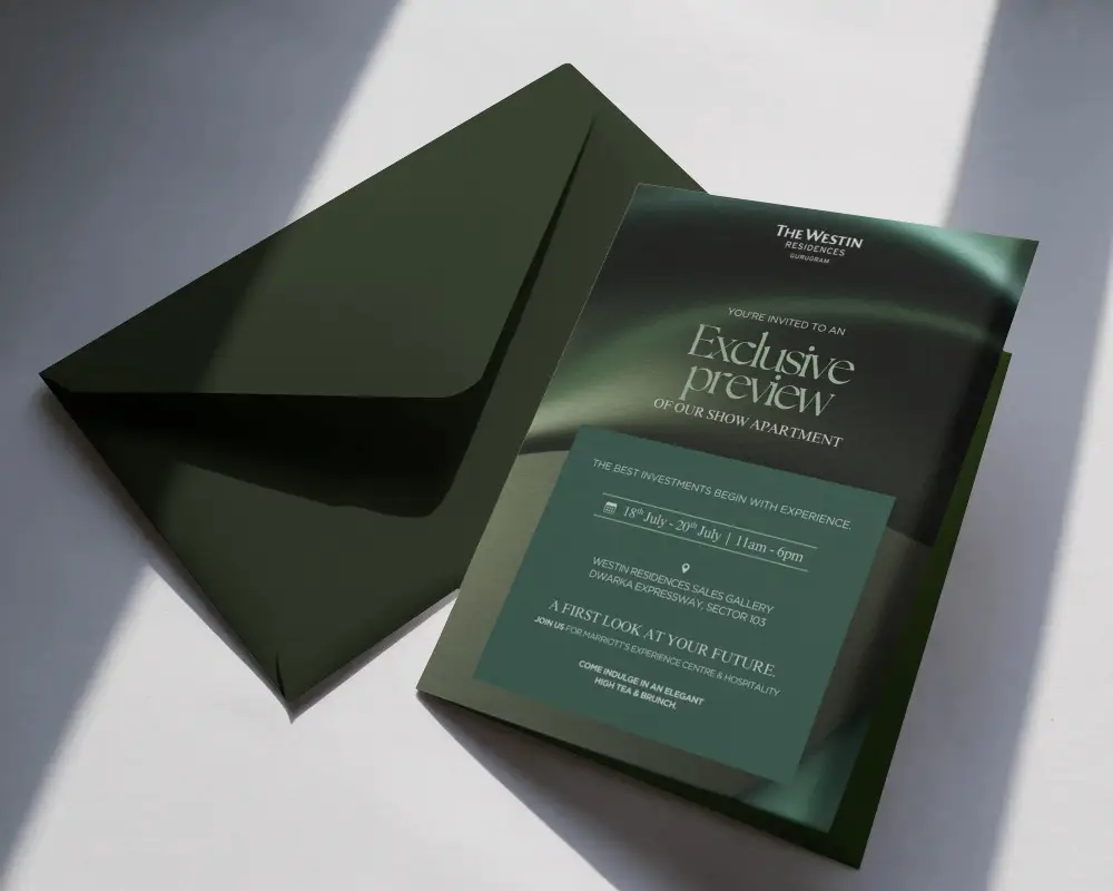 Elegant Minimalist Invitation Card And Envelope Mockup For Luxury Event Invitations