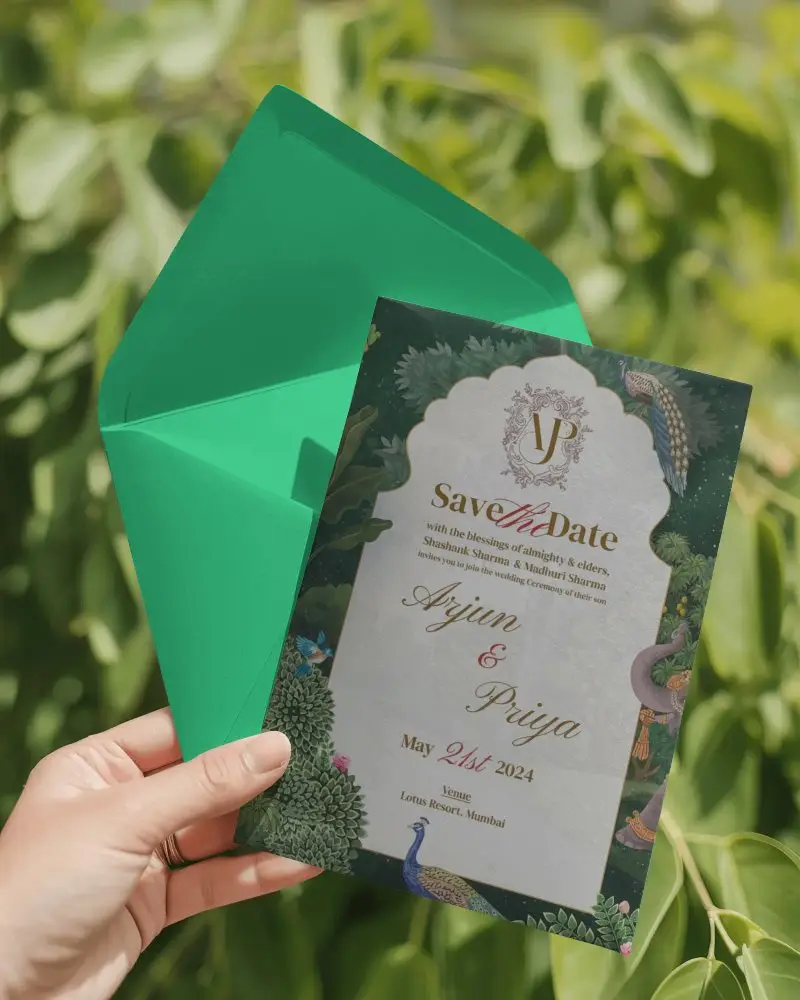 Premium Invitation Card And Envelope Mockup For Event Announcements And Formal Invitations