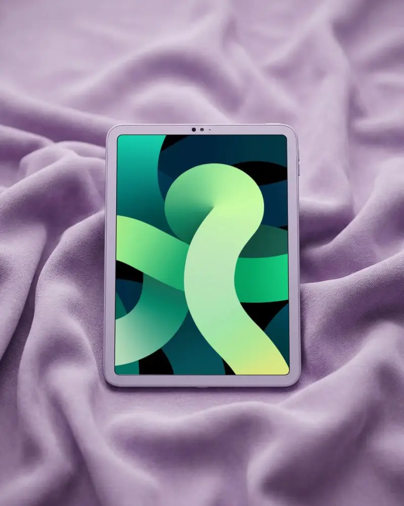 Sleek Lightweight Ipad Air Mockup On Textured Cloth Backdrop Ideal For Technology Showcases