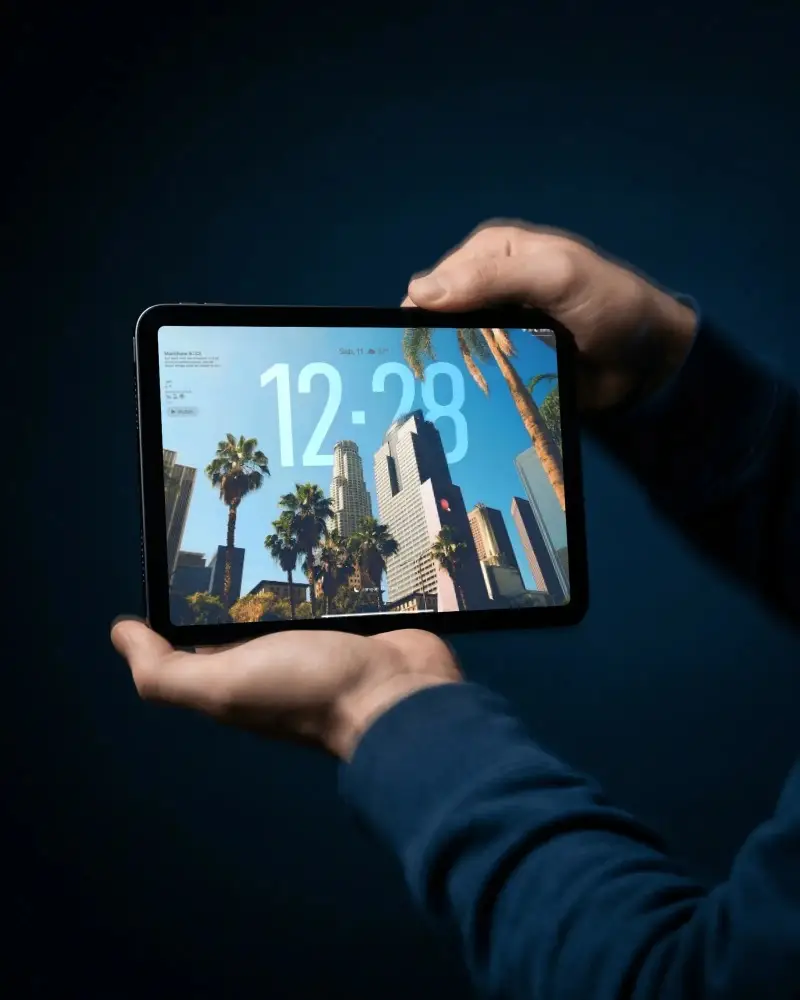 Hands Holding Ipad Mini Mockup For App Showcase Or Digital Marketing Design