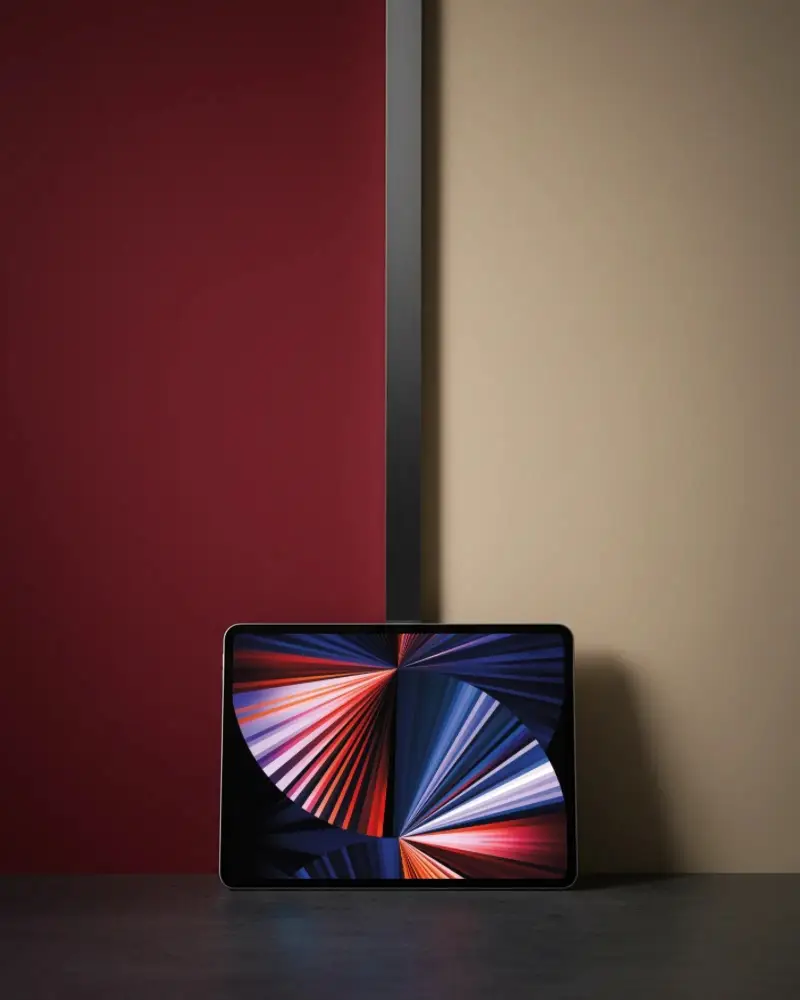 Modern Ipad Mini Mockup On Minimalist Background For Digital Design Showcase And Presentation