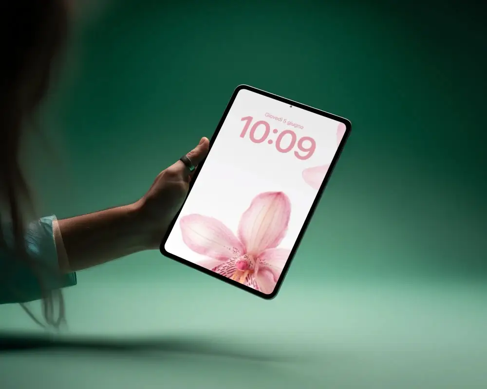 Isolated Ipad Pro Mockup For Digital Design Presentation On Simple Minimal Background