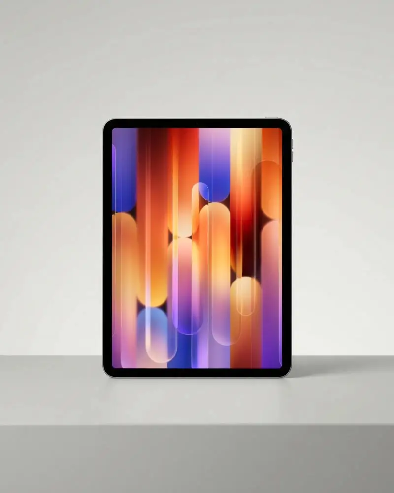 Modern Ipad Mini Mockup On Minimalist Surface For Digital Design Presentation And Showcase