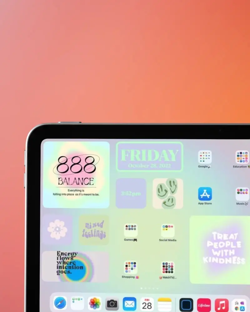 High Resolution Ipad Air Mockup Showing Top Left Corner On Gradient Background