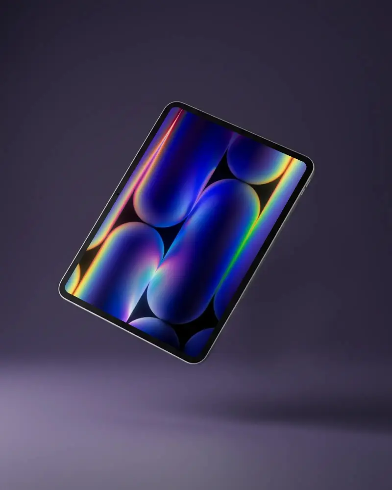 Sleek Floating Ipad Mini Mockup With Dark Minimalistic Background For Modern Device Presentations