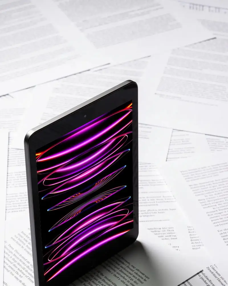 Modern Ipad Pro Mockup On Textured Paper Background For Digital Content Presentation And Promotion