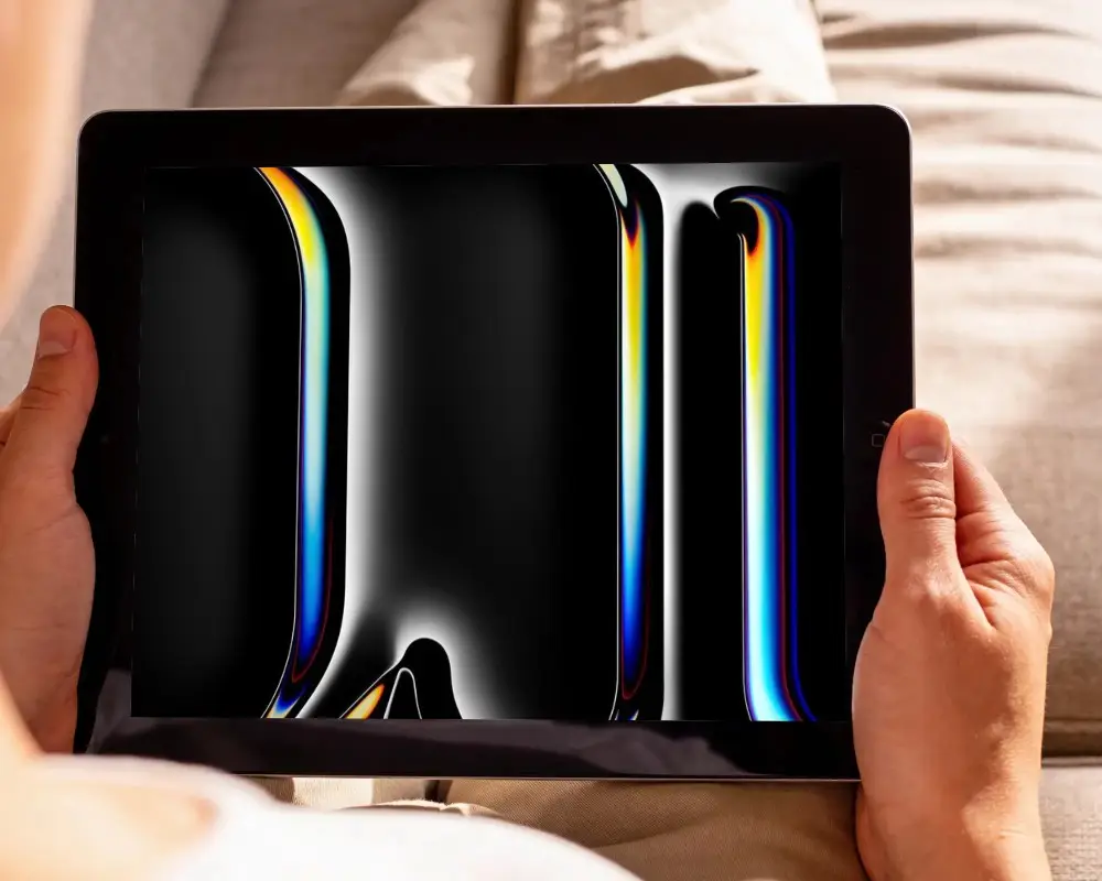 Closeup Ipad Pro Mockup In Hands For User Interface Showcase And Online Marketing Visuals