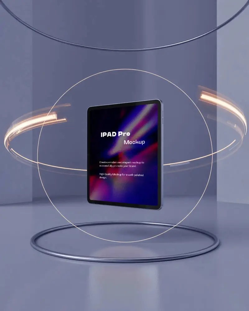 ipad-pro-mockup-floating-in-geometric-blue-space-with-rotating-light-rings-and-modern-glow