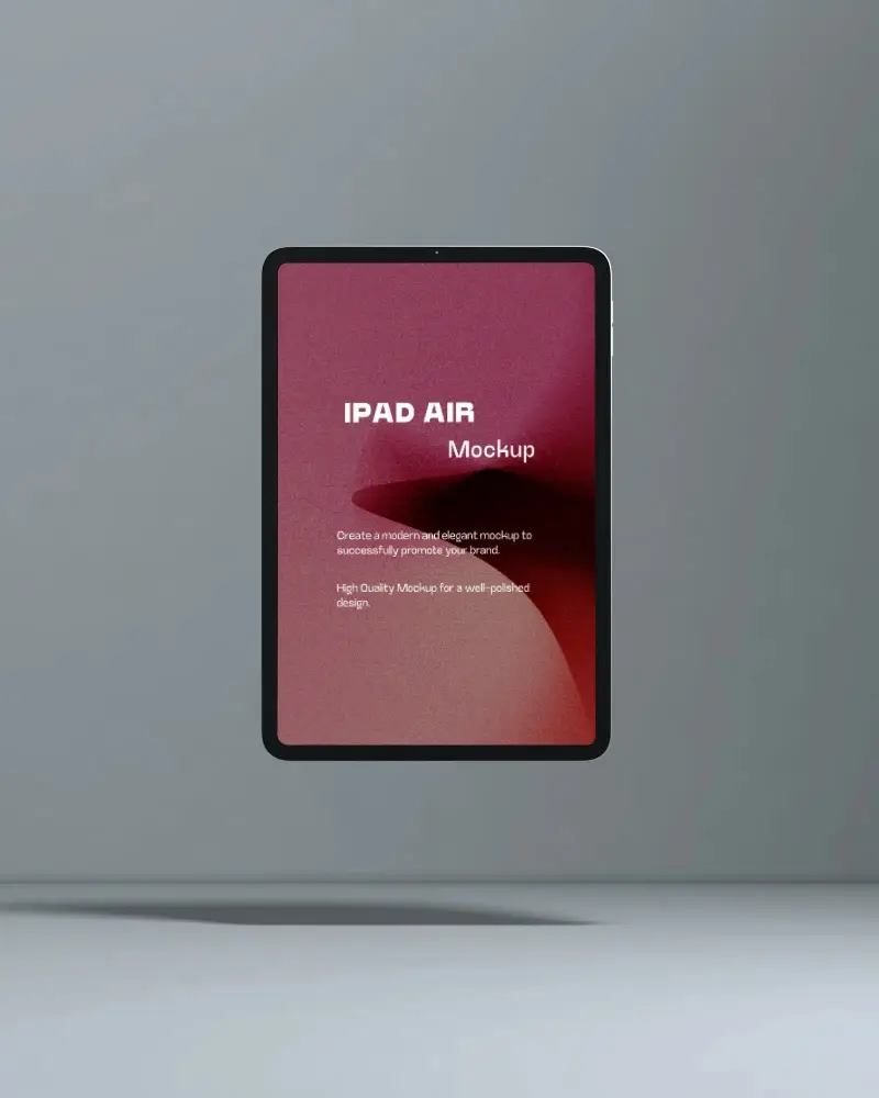 Sleek Ipad Air Mockup Modern Floating Tablet Design In Studio Lighting With Clean Minimal Background