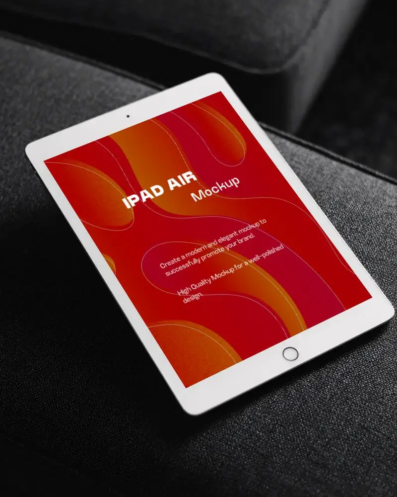 Digital Ipad Air Mockup On Textured Surface For Modern App Presentation And Ux Design