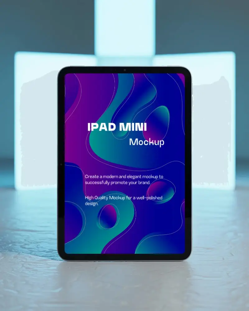 Sleek Ipad Mini Mockup Vertical Position Elegant Technology Device Display For Ui Ux Design