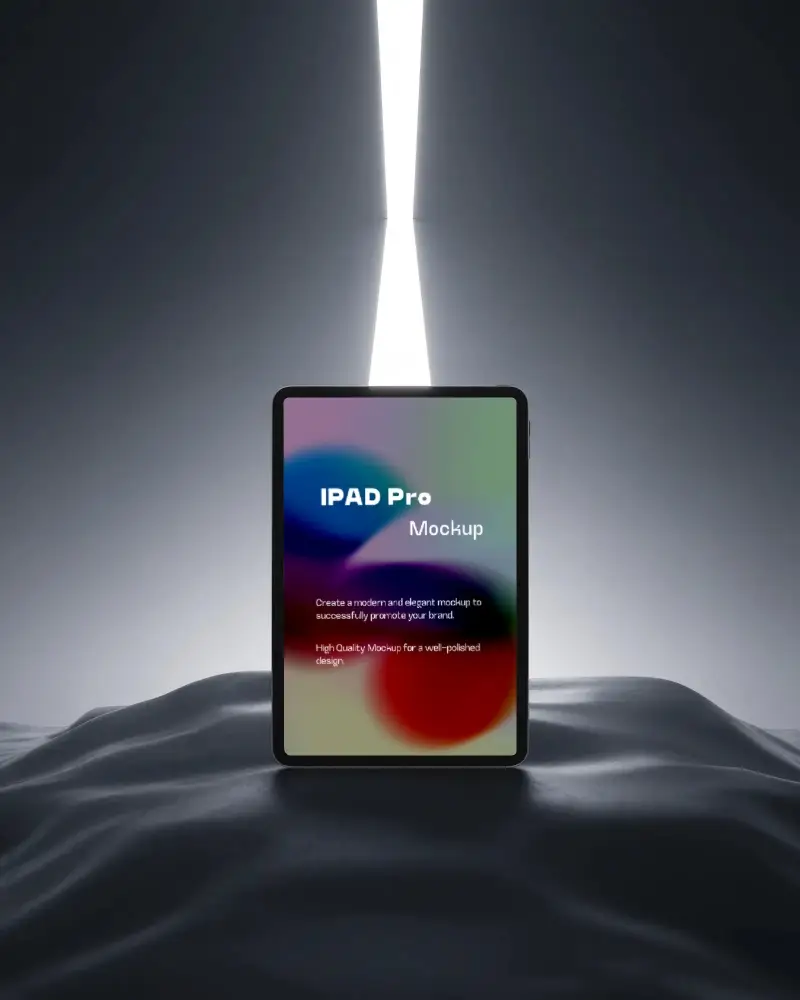 Futuristic Ipad Pro Mockup With Sleek Design And Minimalist Background For Modern Tech Display