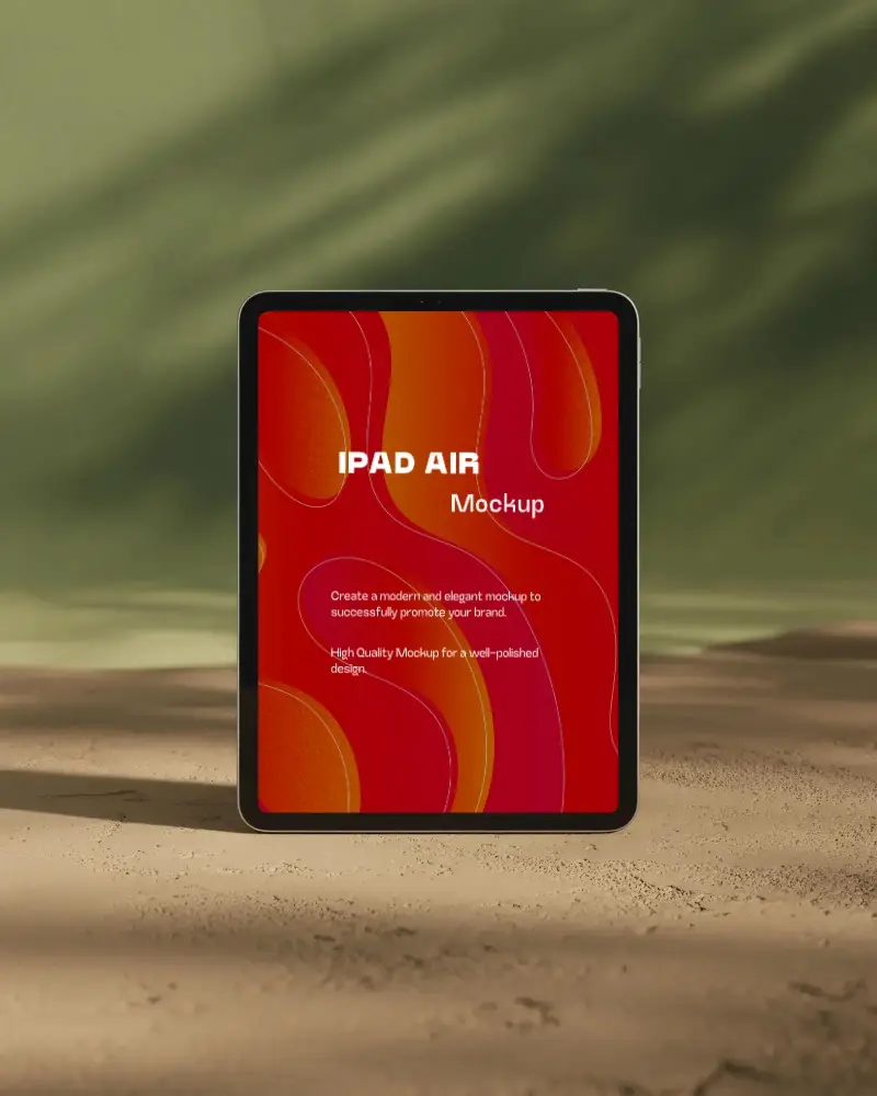 Modern Ipad Air Mockup With Blank Screen In Minimalist Natural Light Setting For Presentations