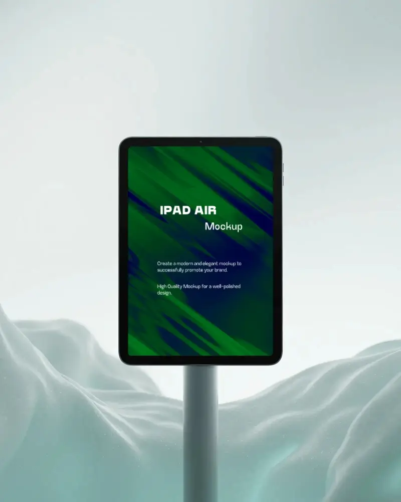 Modern Ipad Air Mockup On Abstract Textured Surface For Digital Presentation Or Portfolio