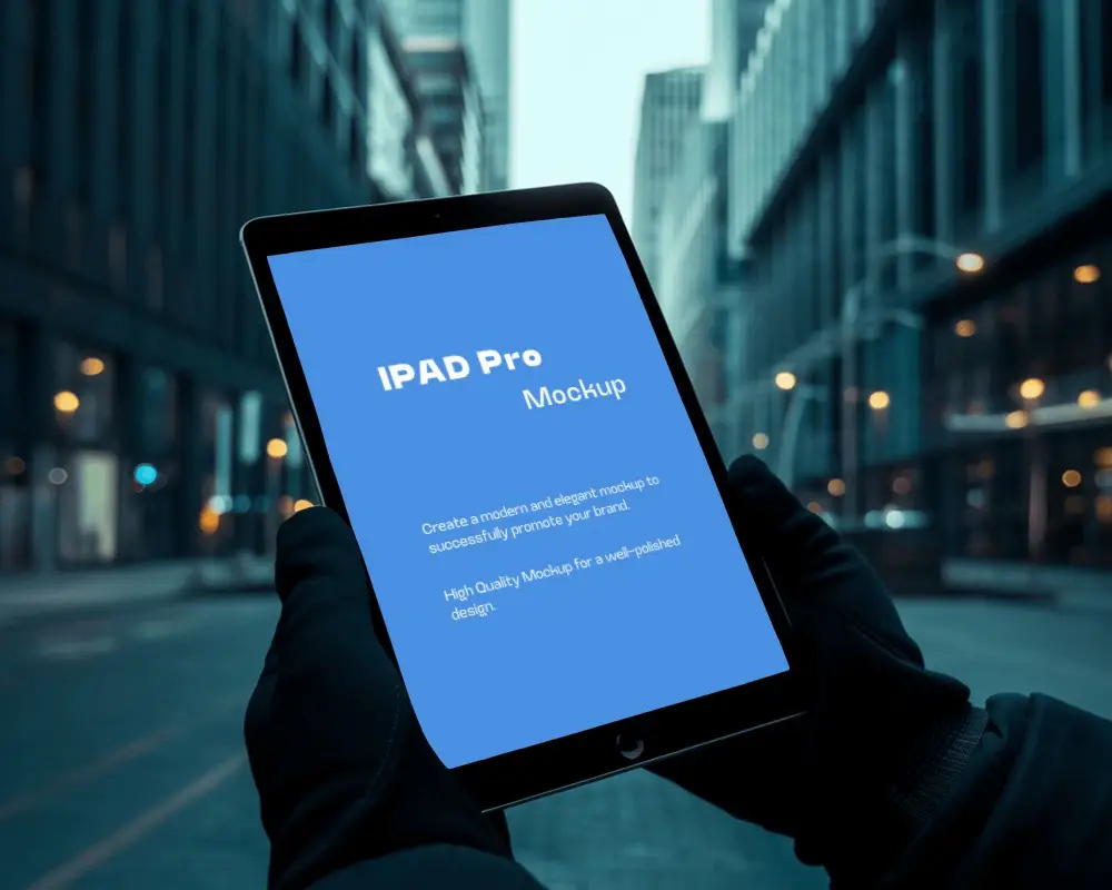Ipad Mockup Dim Lit Environment Professional Design