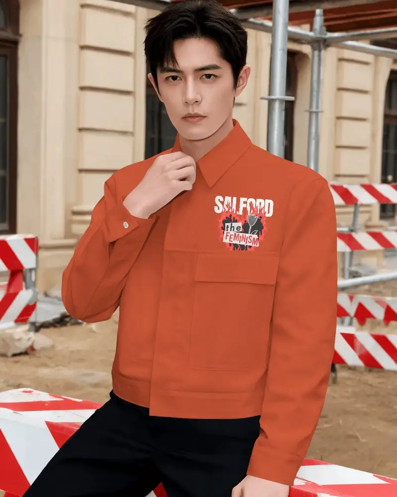 Modern Minimalist Mens Casual Jacket With Flap Pocket And Classic Collar Design For Everyday