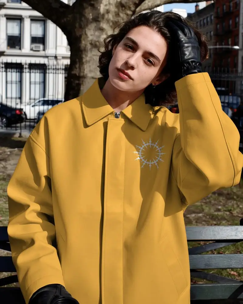 Urban Chic Leather Jacket Mockup With Minimalist Design And Modern Casual Wear Vibes