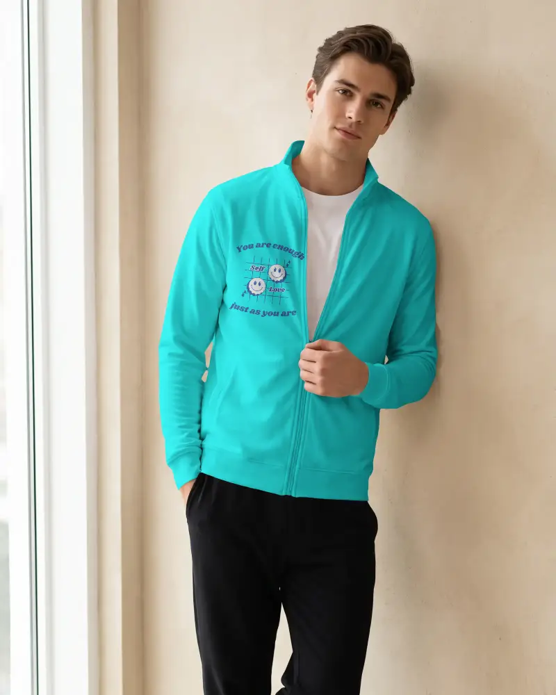 Casual Zip Up Jacket Mockup For Men With Modern Slim Fit Design Perfect For Everyday Wear