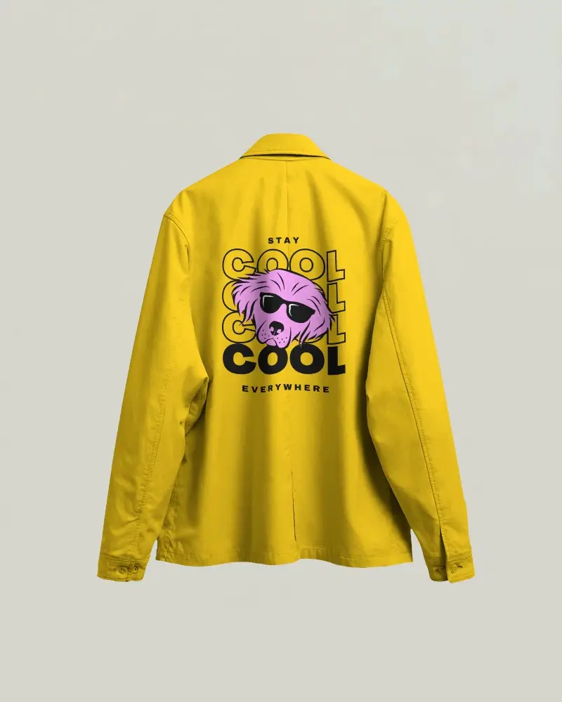 Lightweight Modern Mens Jacket Mockup With Simple Stitching And Tailored Collar Design