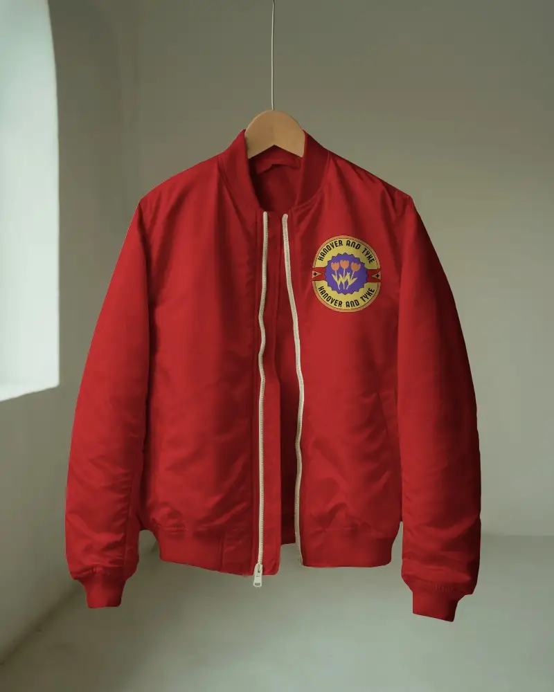 Premium Quality Lightweight Bomber Jacket Mockup With Ribbed Cuffs And Zip Front Closure For Fashion