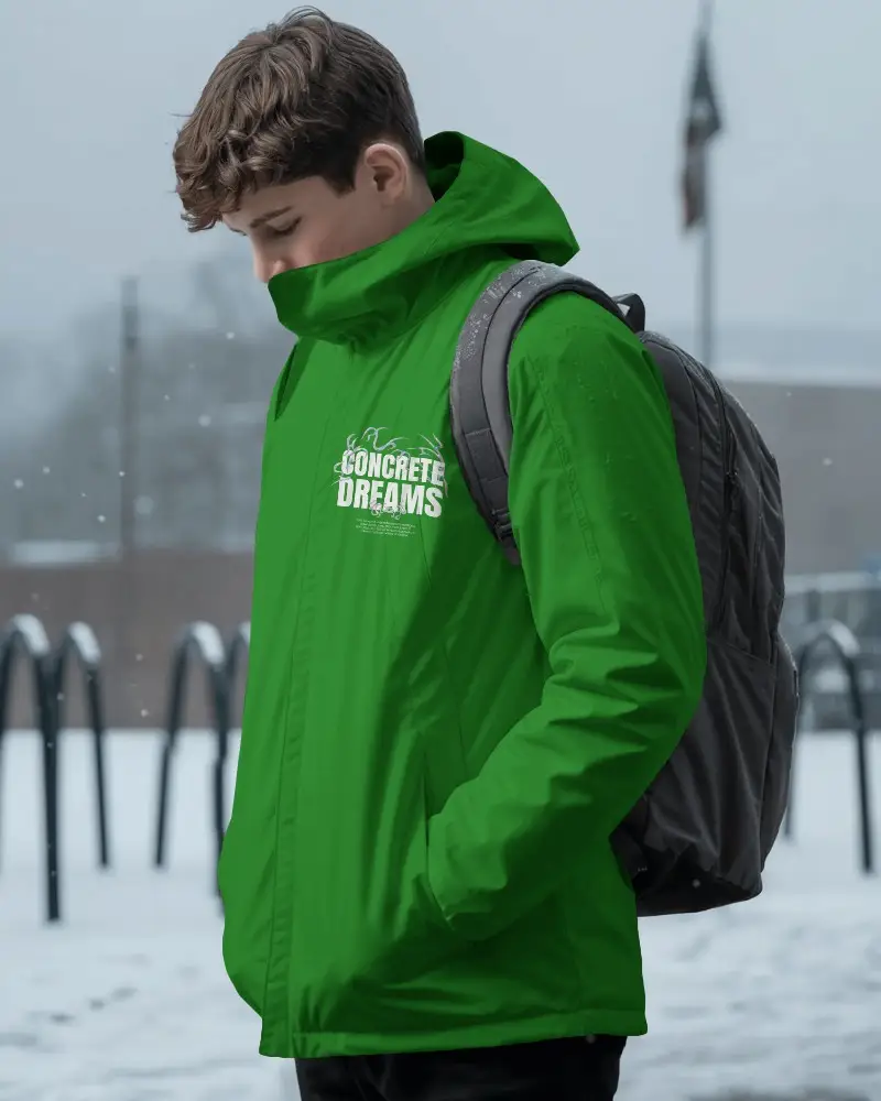 Breathable Lightweight Insulated Jacket Mockup For Winter Trekking And Casual Urban Style