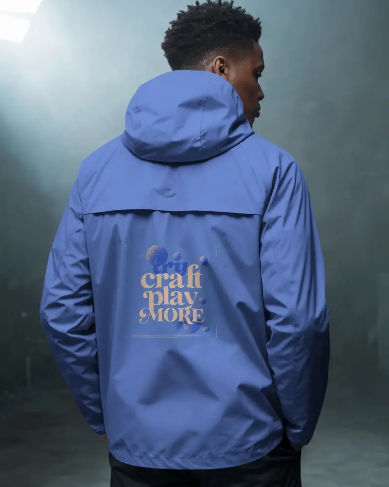 Versatile Sportswear Jacket Mockup For Men With Hood Casual Outdoor Windproof Apparel
