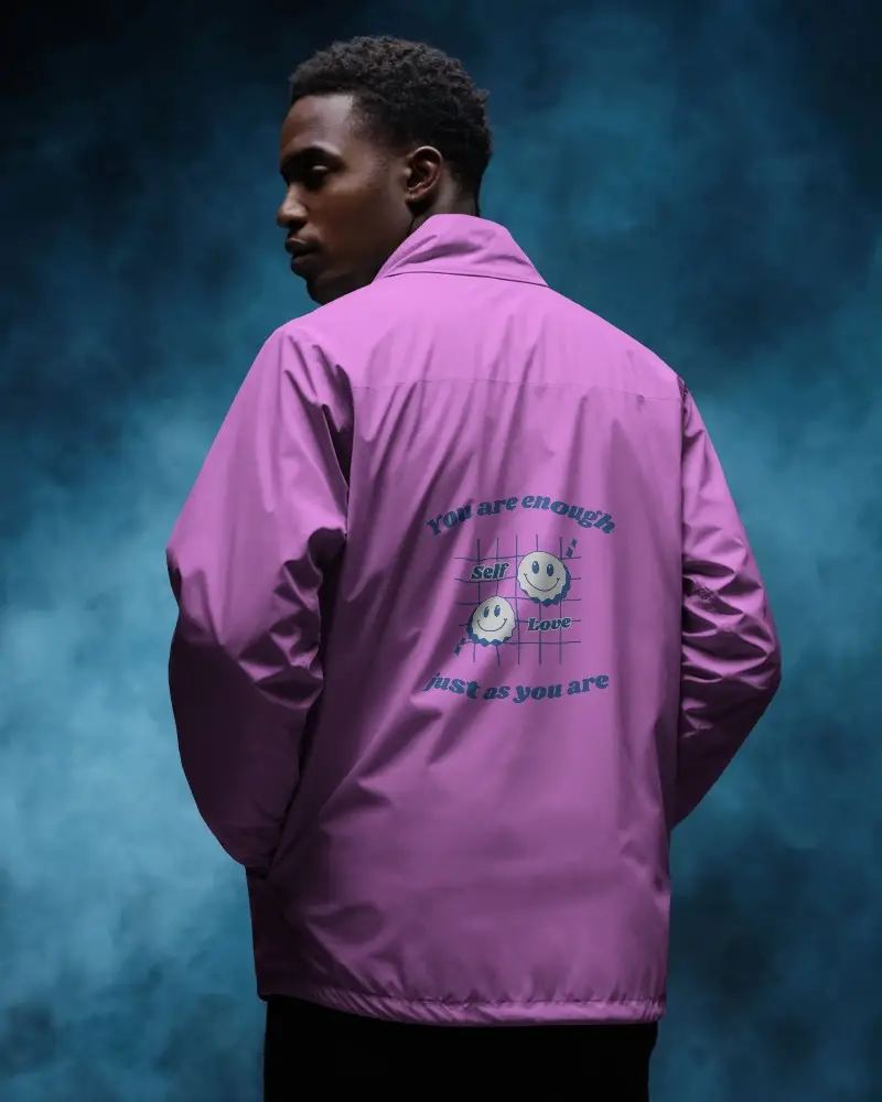 Waterproof Windbreaker Jacket Mockup For Mens Casual Urban Style Outdoor Apparel Promotions