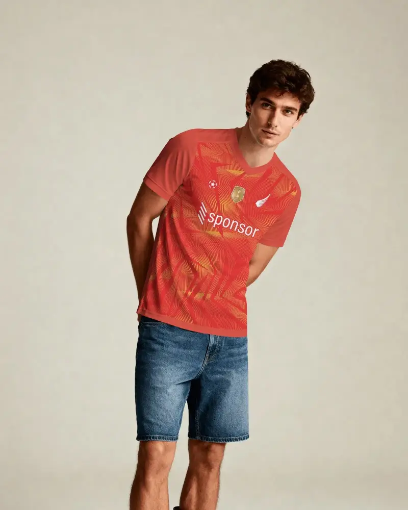 Modern Vneck Jersey Mockup For Men Stylish Comfortable Fit For Casual Wear Or Sports