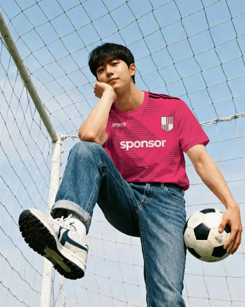 Stylish Sporty Jersey Mockup For Soccer Players And Athletic Fashion Brands Online Shop