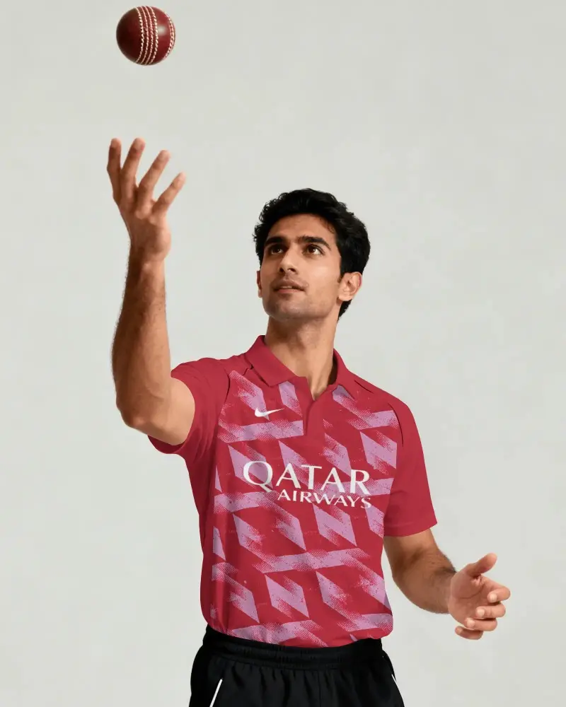 Breathable Performance Cricket Jersey Mockup Perfect For Active Sports And Team Uniforms