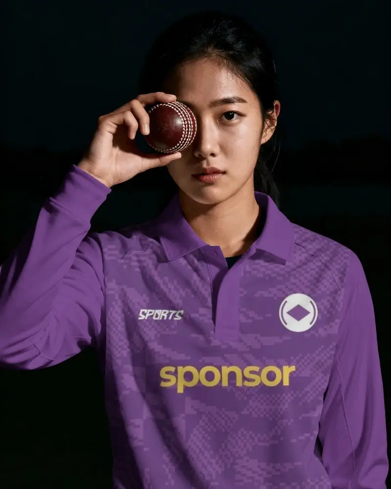 Long Sleeve Sports Jersey Perfect For Cricket And Outdoor Athletic Events And Training